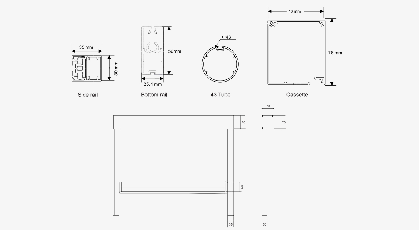  WR70 Windproof Roller Blinds