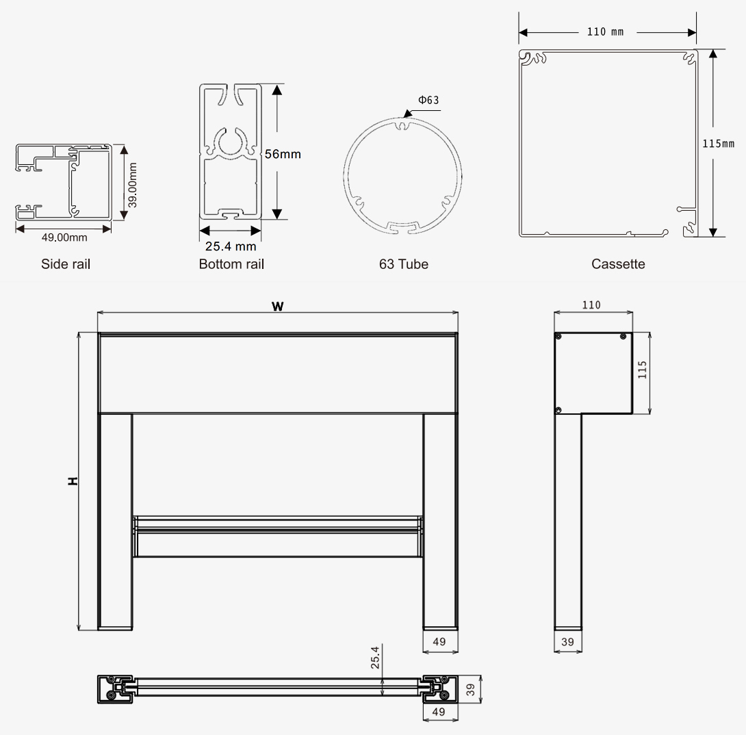 WR110 Windproof Roller Blinds